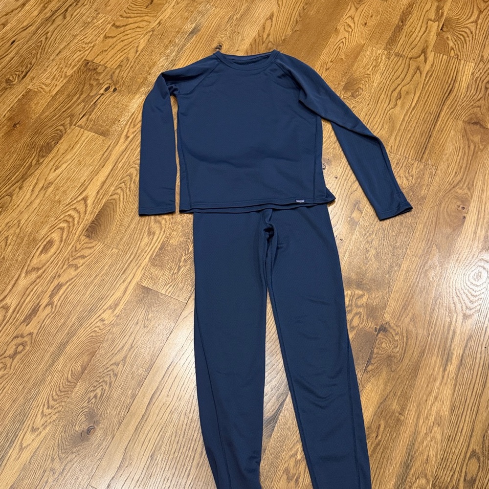 Patagonia Blue Capilene Base layer set